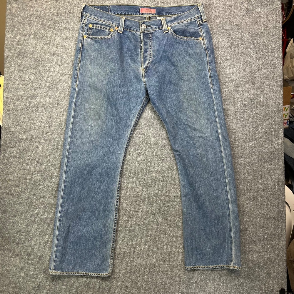 Levi's Type 1 Iconic Straight Jeans Men's Blue Denim Pockets Classic - 40X32